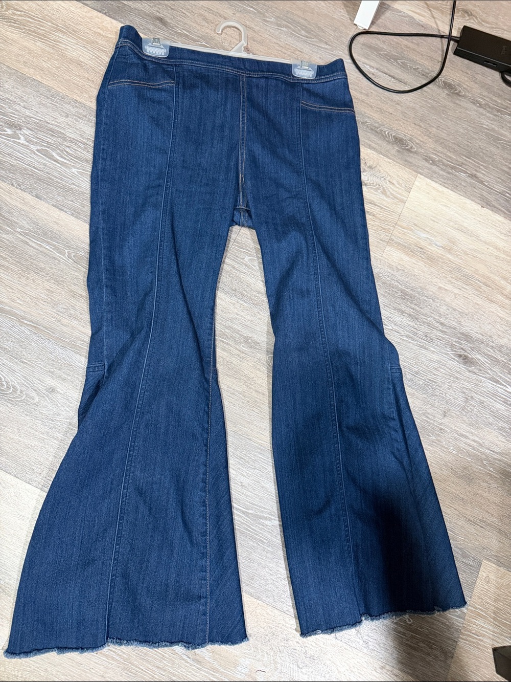Cello Dark Blue Flare Jeans with Panel Seams